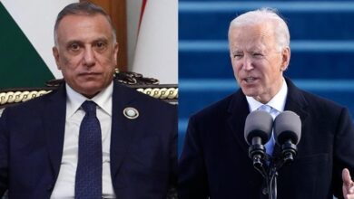 وێنەی مستەفا کازمی و جۆ بایدن - لە ئاژانسی ئەنادۆڵ وەرگیراوە